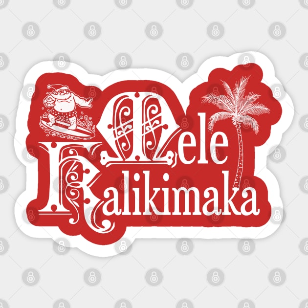 Mele Kalikimaka Sticker by darklordpug